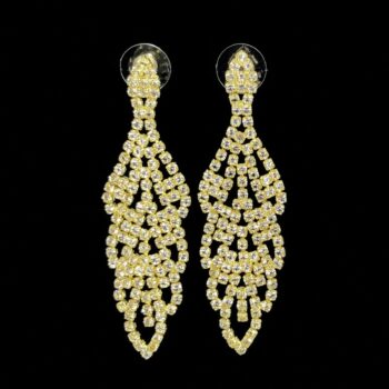 Aretes de noche christina collection dorados con cristales