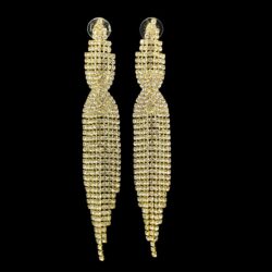 Aretes de noche christina collection dorados con cristales