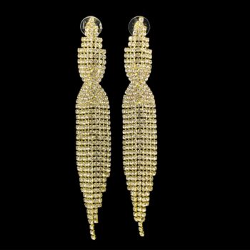 Aretes de noche christina collection dorados con cristales