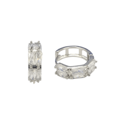 aretes huggies de acero inoxidable