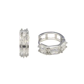 aretes huggies de acero inoxidable