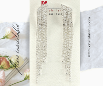 Aretes de noche dorados con cristal blanco. Elegir los aretes adecuados puede transformar por completo tu atuendo nocturno, añadiendo un toque de sofisticación y elegancia. Al elegir tus aretes, considera el estilo de tu vestido y el peinado que llevarás para asegurarte de que todo el conjunto esté en armonía. ¡Disfruta de tu noche con el brillo perfecto!