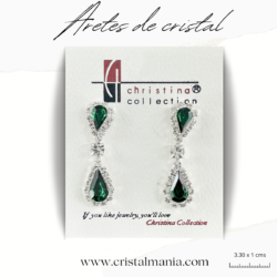 Aretes de noche plateados con cristal verde 3.30 x 1 cms. Elegir los aretes adecuados puede transformar por completo tu atuendo nocturno, añadiendo un toque de sofisticación y elegancia. Al elegir tus aretes, considera el estilo de tu vestido y el peinado que llevarás para asegurarte de que todo el conjunto esté en armonía. ¡Disfruta de tu noche con el brillo perfecto!