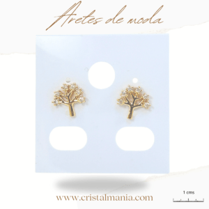 Aretes modernos dorados en acero inoxidable con diseño de árbol de la vida. Los aretes con diseño de árbol de la vida no solo son una pieza de joyería hermosa, sino también un recordatorio constante de la interconexión de todas las cosas en la vida. Al elegir estos aretes, las mujeres pueden llevar consigo un símbolo de equilibrio y armonía en su vida diaria