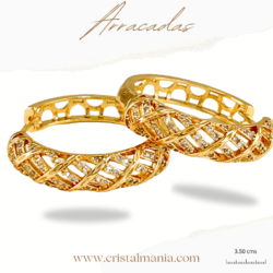 Arracadas doradas acero inoxidable con cristales de 3.50 cms, Arracadas, aros acero inoxidable grandes aretes de aro hipoalergénico, aros color oro para mujer, Joyería para Mujer Ideal como Regalos para Mujer Cumpleaños y Regalos para Mamá Originales