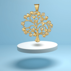 Dije de árbol de la vida dorado, joyeria acero arbol de la vida. Un dije de árbol de la vida es una joya que simboliza la conexión con la vida, la familia, el crecimiento y la naturaleza. Representa la interconexión de toda la vida y puede ser un amuleto de protección y fortaleza