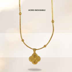 Collar con dijes de moda dorado, accesorios mujer joyeria acero inoxidable. Bisuteria de moda para mujer, moda 2025