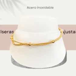 Pulsera de moda ajustable exquisita dorada.  Pulsera de moda para mujer, accesorios de mujer, joyería para mujeres, pulsera para mujeres de bisuteria