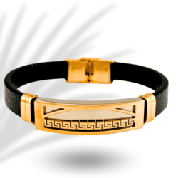 Pulsera de caballero ajustable de acero inoxidable. Dorado con plateado Bisutería para Hombres  - Accesorios para Hombres - pulseras para hombre de moda