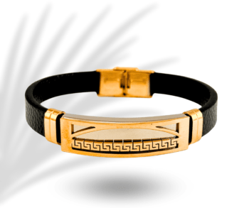 Pulsera de caballero ajustable de acero inoxidable. Dorado con plateado Bisutería para Hombres  - Accesorios para Hombres - pulseras para hombre de moda