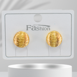 Aretes dorados acero inoxidable redondos