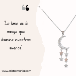 Collar rodio plateado con cristales de cubic zirconia en forma de luna y estrellas, exquisito. Este elegante collar es la pieza perfecta para añadir un toque de sofisticación a cualquier atuendo. Diseñado con una delicadeza exquisita, este collar de rodio con cristal de cubic zirconia está destinado a ser un accesorio imprescindible en tu colección de joyas.