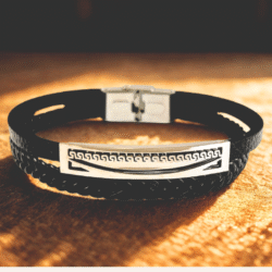 Pulsera de caballero ajustable de acero inoxidable est 39412