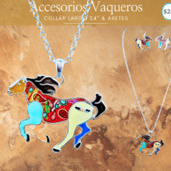 Collar & aretes vaqueros dijes de caballos🐎 Collares con alma vaquera y carácter fuerte. Luce un estilo auténtico con este collar vaquero decorado con piedra turquesa. Su diseño rústico y elegante es ideal para resaltar cualquier look boho o country. Un accesorio vibrante que refleja fuerza, libertad y belleza natural.