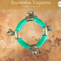 Pulsera vaquera con dijes de caballos 🤍 Un toque western para mujeres con carácter. Esta pulsera vaquera con dijes de caballos combina elegancia rústica y carácter. Ideal para mujeres que aprecian los detalles con significado y la belleza del estilo western. Su diseño delicado aporta un toque distintivo y refinado a cualquier look.