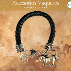 Pulsera vaquera con dije de caballo 🐎 El caballo, símbolo de fuerza y conexión con la naturaleza. Esta pulsera vaquera con dijes de caballos combina elegancia rústica y carácter. Ideal para mujeres que aprecian los detalles con significado y la belleza del estilo western. Su diseño delicado aporta un toque distintivo y refinado a cualquier look.