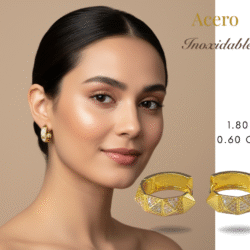 Arracadas doradas de acero inoxidable, resistentes, ligeras y brillantes, Perfectas para cualquier outfit