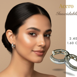 Arracadas plateadas de acero inoxidable, Arracadas Huggies: el toque ideal