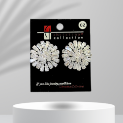 Aretes de noche redondeos cristal cubic Zirconia