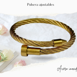 Pulso clavo. Pulsera de acero inoxidable ajustable dorada forma clavo Luce pulseras de moda en acero inoxidable, resistentes al uso diario y con diseños que elevan cualquier outfit. Ideales para regalar o para uso diario. Diseños actuales en acero inoxidable para lucir increíble. Moda que resiste tu ritmo. Pulseras minimalistas, modernas y atemporales. Menos cuidado, más estilo. #cristalmania