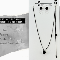 Collar, aretes y pulsera negros delgaditos de cristal para vestidos de noche✨💎 Ilumina tu look con este sofisticado set de collar y aretes de cristal, diseñado para destacar en fiestas de gala y eventos elegantes. Sus destellos refinados aportan glamour y elegancia a cada movimiento. 💠 Cristales brillantes de alta calidad ✨ Diseño elegante y atemporal 👗 Ideal para fiestas de gala, bodas y eventos formales 🎁 Perfecto para regalar o lucir en ocasiones especiales  💎✨ Haz que tu presencia brille con elegancia y distinción ✨ #JoyeriaElegante #FiestaDeGala #EventosElegantes #AccesoriosDeFiesta #LookElegante #JoyeriaDeCristal  #Glamour #AccesoriosDeModa #RegalosElegantes