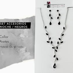 Collar y aretes platedos con negro de cristal para vestidos de noche✨💎 Ilumina tu look con este sofisticado set de collar y aretes de cristal, diseñado para destacar en fiestas de gala y eventos elegantes. Sus destellos refinados aportan glamour y elegancia a cada movimiento. 💠 Cristales brillantes de alta calidad ✨ Diseño elegante y atemporal 👗 Ideal para fiestas de gala, bodas y eventos formales 🎁 Perfecto para regalar o lucir en ocasiones especiales  💎✨ Haz que tu presencia brille con elegancia y distinción ✨ #JoyeriaElegante #FiestaDeGala #EventosElegantes #AccesoriosDeFiesta #LookElegante #JoyeriaDeCristal  #Glamour #AccesoriosDeModa #RegalosElegantes