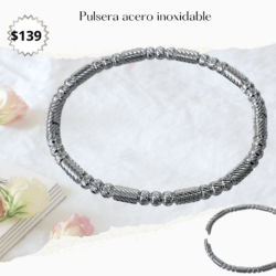 Pulsera / aro plateada acero inoxidable - Se abre para colocarse 