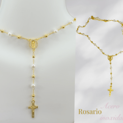 Rosario dije de la Virgen de Guadalupe y una cruz de acero inoxidable 🙏 Hermosos accesorios religiosos, perfectos para regalar o llevar siempre contigo como símbolo de fe, amor y protección.