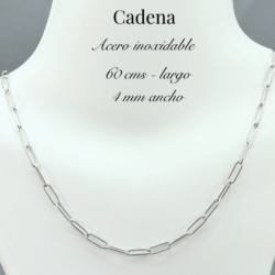 Cadenas de acero inoxidable resistentes y modernas, perfectas para uso diario sin perder su brillo.