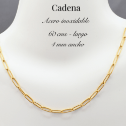 Cadenas de acero inoxidable resistentes y modernas, perfectas para uso diario sin perder su brillo.