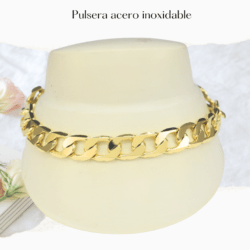 Pulsera dorada de acero inoxidable