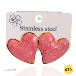 Aretes de moda dorados en forma de corazón color rosa 2.50 cms Aretes metálicos dorados: elegancia que destaca, Aretes dorados de moda para cualquier ocasión Diseños modernos que roban miradas, perfectos para día y noche, ligereza y estilo en cada uso, eleva cualquier outfit al instante aretes metálicos dorados, aretes dorados mujer, aretes dorados elegantes, aretes de moda dorados, aretes dorados modernos, aretes dorados grandes / pequeños, joyería dorada mujer