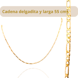 Cadena de acero inoxidable dorada de 55 cms Cadenas de acero inoxidable: estilo que dura y brillo que destaca. Elegancia resistente para tu día a día. El detalle perfecto que eleva cualquier look.
