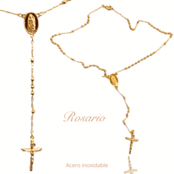Rosario dorado de acero inoxidable  💫 con la virgen de Guadalupe y una cruz Más que joyería, es un símbolo de fe 🙏 Cada pieza representa protección, amor y conexión espiritual. Regala o regálate algo con verdadero significado.