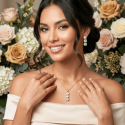 💎 “Si amas la moda, esto te encantará.” Collar y aretes dorados con 3 adornos y cristal collares para mujer collares elegantes collares modernos collares de acero inoxidable collares delicados collares de moda collares con dijes collares minimalistas