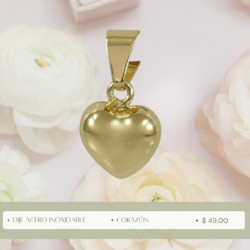 💎 “Accesorios que transmiten alegría y amor.” Dije de corazón dorado de acero inoxidable “Belleza ligera, elegante y única.” dijes de acero inoxidable en forma de corazón dijes elegantes para mujer forma de corazón adijes dorados de acero inoxidable forma de corazón