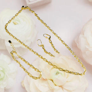 Collar, aretes y pulsera de moda en acero inoxidable accesorios en tendencia accesorios fashion accesorios premium accesorios bonitos accesorios exclusivos joyería elegante para mujer accesorios que combinan con todo