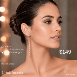 Aretes largos & delgaditos cristal para fiestas de gala