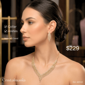 Collar y aretes dorados para vestidos cuello V con cristales tornasol

“Elegancia y tendencia en cada pieza.” “Accesorios que resaltan tu personalidad.”
Collares para mujer, collares elegantes para vestidos de noche, collares modernos para fiestas, joyería para fiestas
