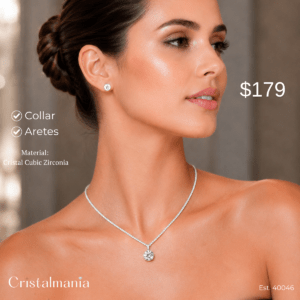 Collar y aretes plateados exquisito con cristales

“Elegancia y tendencia en cada pieza.” “Accesorios que resaltan tu personalidad.”
Collares para mujer, collares elegantes para vestidos de noche, collares modernos para fiestas, joyería para fiestas