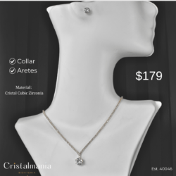 Collar y aretes plateados exquisito con cristales “Elegancia y tendencia en cada pieza.” “Accesorios que resaltan tu personalidad.” Collares para mujer, collares elegantes para vestidos de noche, collares modernos para fiestas, joyería para fiestas