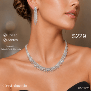 Collar y aretes plateados con cristales para vestidos de noche

“Elegancia y tendencia en cada pieza.” “Accesorios que resaltan tu personalidad.”
Collares para mujer, collares elegantes para vestidos de noche, collares modernos para fiestas, joyería para fiestas