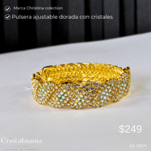 Pulsera ajustable dorada con cristales dorados y tornasol marca Christina collection

"Cada pulsera de cristal está diseñada para acompañarte en esos momentos que merecen ser recordados. Brilla con confianza, luce espectacular y convierte cada ocasión especial en un recuerdo inolvidable."