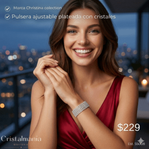 Pulsera ajustable plateada con cristales marca Christina collection

"Cada pulsera de cristal está diseñada para acompañarte en esos momentos que merecen ser recordados. Brilla con confianza, luce espectacular y convierte cada ocasión especial en un recuerdo inolvidable.