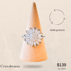 Anillo ajustable plateado forma de flor dije giratorio en acero inoxidable “Un detalle pequeño que cambia todo tu look.” “Si amas los accesorios… necesitas ver esto.” anillos ajustables anillos fashion anillos resistentes anillos que no se despintan anillos en tendencia anillos premium accesorios de acero inoxidable joyería moderna anillos delicados