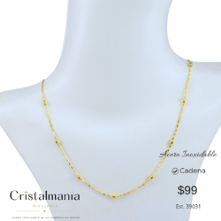 Cadena ajustable dorada de acero inoxidable ✨ Brilla con tu propio estilo ✨ Descubre nuestras cadenas de acero inoxidable: modernas, elegantes y perfectas para complementar cualquier look. 💎🖤 Calidad y estilo en una sola pieza. ¡Elige tu favorita y luce increíble todos los días!