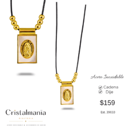 Medalla religiosa Virgen de Guadalupe en acero inoxidable Lleva tu fe siempre contigo Hermosas pulseras religiosas de acero inoxidable, perfectas para regalar o llevar como un símbolo de fe, amor y protección. Elegantes • Resistentes • Con un significado especial ¡Un regalo lleno de amor y fe!