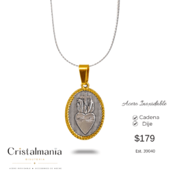 Medalla religiosa Sagrado corazón de Jesus en acero inoxidable Lleva tu fe siempre contigo Hermosas pulseras religiosas de acero inoxidable, perfectas para regalar o llevar como un símbolo de fe, amor y protección. Elegantes • Resistentes • Con un significado especial ¡Un regalo lleno de amor y fe!